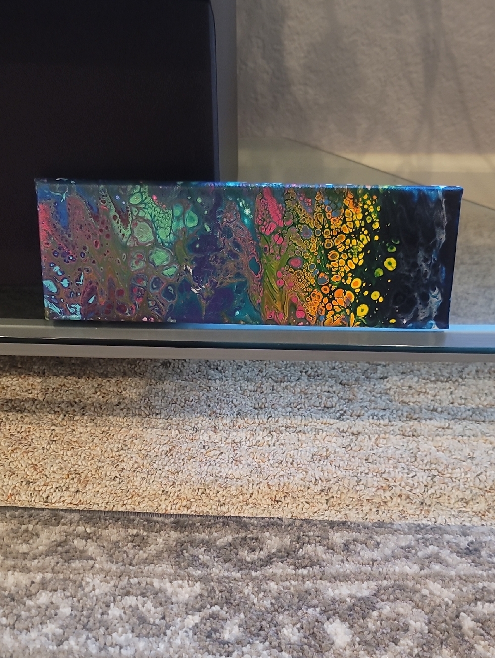 Abstract Fluid Art Canvas Panel in Multicolor
